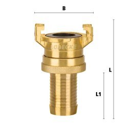 Cuplaj cu gheare MODY furtun apa GEKA GSSG DN=25 mm