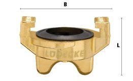 Capac cuplaj cu gheare GEKA GKO L=37 mm