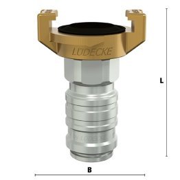 Adaptor cuplaj GEKA cu cuplaj rapid tip mama WPN DN 9 L=73 mm