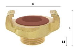 Cuplaj cu gheare apa potabila cu filet exterior GEKA Plus GKA KTW filet G 1/2" inch