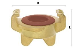 Capac cuplaj cu gheare apa portabila GEKA Plus GKO KTW L=35 mm