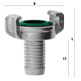 Cuplaj cu gheare din INOX furtun apa GEKA Plus GSK SS DN=25 mm