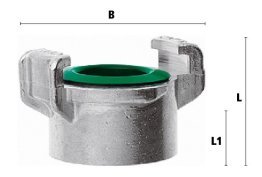 Cuplaj cu gheare din INOX cu filet interior GEKA Plus GKI SS furtun G 1/2" inch