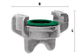 Capac cuplaj cu gheare din INOX GEKA Plus GKO SS L=36.5 mm