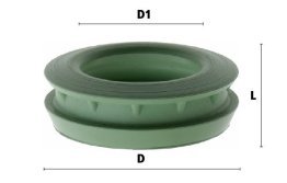 Garnitura etansare cuplaj cu gheare din INOX GEKA GKVR-N L=10.8 mm