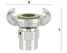 Cuplaj cu gheare racord furtun cu insurubare DIN EN 14 424 din INOX 1.4401 furtun 25 x 7 mm