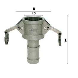 Racord furtunuri mama cupla rapida KAMLOK US Standard MIL-C-27487 din INOX 1.4401 DN=50 mm