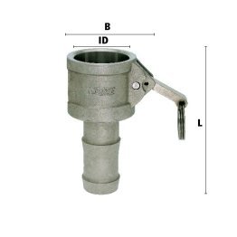 Racord furtunuri mama cupla rapida KAMLOK US Standard MIL-C-27487 din INOX 1.4401 DN=15 mm