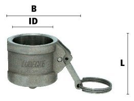 Capac mama cupla rapida KAMLOK DIN EN 14 420-7 din INOX 1.4401 DN=15 mm