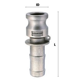 Racord furtunuri tata cupla rapida KAMLOK US Standard MIL-C-27487 din INOX 1.4401 DN=50 mm