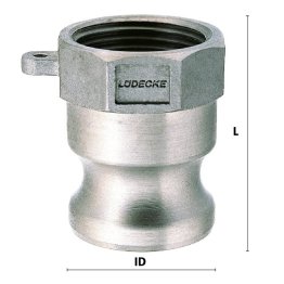 Racord tata cu filet interior cupla rapida KAMLOK DIN EN 14 420-7 din INOX 1.4401 DN=65 mm