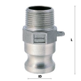 Racord tata cu filet exterior cupla rapida KAMLOK DIN EN 14 420-7 din INOX 1.4401 DN=50 mm