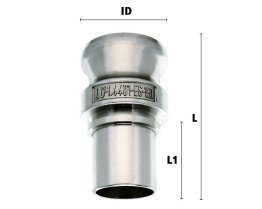 Racord furtun tata cuplaj rapid KAMLOK prindere carcasa DIN 14 420-7 din INOX 1.4401 furtun 63x8 mm