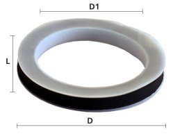 Inel de etansare din PTFE cu interior EPDM cupla KAMLOK DIN EN 420-7, US MIL-Norm C-27487 D=55 mm