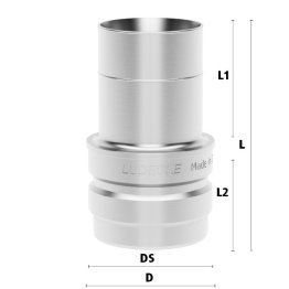 Cupla tata SoftFlow pentru racord furtun din INOX 1.4305 DN=38 mm