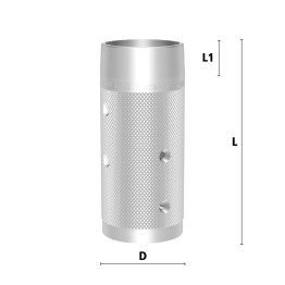 Stabilizator duza de sablare din aluminiu cu filet interior Filet grosier 50