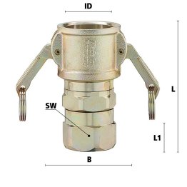 Cupla mama rotabila cu filet interior pentru mortar filet G 2" inch
