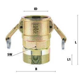 Cupla mama cu filet exterior pentru mortar filet G 2 1/2" inch