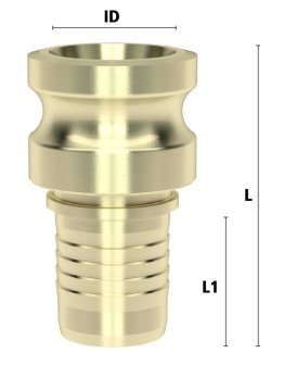 Cupla tata pentru furtun mortar cu trecere redusa prindere prin sertizare furtun 25x7 mm