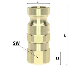 Cupla tata rotabila cu filet interior pentru mortar filet G 1 1/4" inch