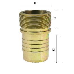 Racord pentru furtun mortar pentru cuple cu filet prindere prin sertizare furtun 25x7 mm