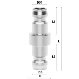 Racord legatura DN 6 - DN 6 cupla rapida racire matrita Seria ESHME si ESHMTE din INOX 1.4305