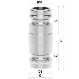 Racord legatura DN 9 - DN 9 cupla rapida racire matrita Seria ESHE si ESHTE din INOX 1.4305
