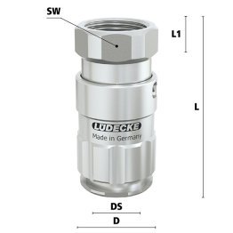 Cupla rapida racire matrita cu filet interior TempSecure Seria ESHGTE DN 13 din INOX 1.4305 filet G 3/4"