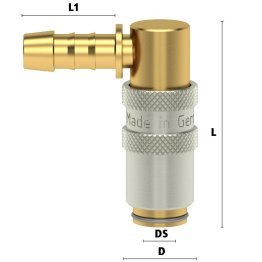 Cuple rapide racire matrita racord 90° furtun Seria ESHMC DN 2.7 fara ventil