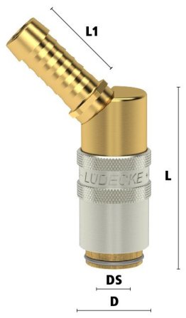 Cuple rapide racire matrita racord 45° furtun Seria ESHM DN 6 cu ventil