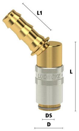 Cuple rapide racire matrita racord 45° furtun PUSH-LOCK Seria ESHM DN6 cu ventil