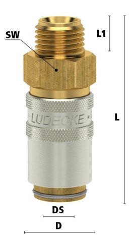 Cuple rapide racire matrita racord drept filet exterior Seria ESHM DN 6 filet G 3/8"