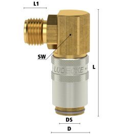 Cupla rapide racire matrita racord 90° filet exterior Seria ESHM DN 6 filet G 3/8"