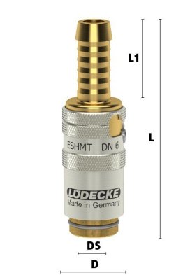 Cupla rapida racire matrite racord drept furtun TempSecure Seria ESHMT DN6 din alama MS 58 cu ventil