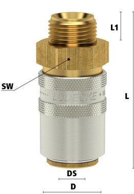Cuple rapide racire matrite racord drept filet exterior Seria ESH DN9 din ALAMA MS 58 filet G 1/4"