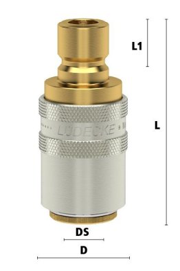 Cupla de adaptare racire matrita DN9 - DN6 trecere 9 mm cu ventil