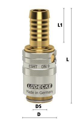 Cupla rapida racire matrite racord drept furtun TempSecure Seria ESHT din alama MS 58 cu ventil