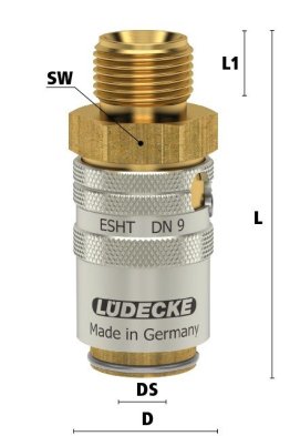 Cupla rapida racire matrite racord drept filet exterior TempSecure Seria ESHT din alama MS 58 filet G 1/4"