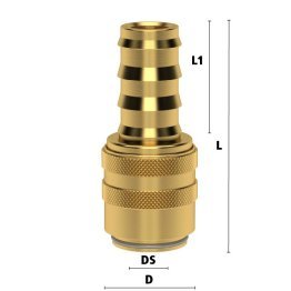 Cuple rapide compacte racire matrite racord drept furtun PUSH-LOCK Seria ESHG DN13 din ALAMA MS 58 DN=16 mm