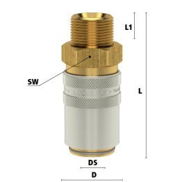 Cuple rapide racire matrite racord drept filet exterior Seria ESHG DN13 din ALAMA MS 58 filet G 3/4"