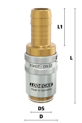 Cupla rapida racire matrite racord drept furtun TempSecure Seria ESHGT DN13 cu ventil