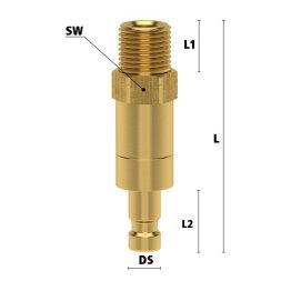 Cuple tata racire matrita racord filet exterior ventil Seria ESHMC DN 2.7 filet M 5x0.5