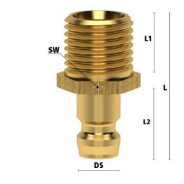 Racord rapid racire matrita filet metric exterior si hexagon interior Seria ESHM DN6 filet M 10x1.0