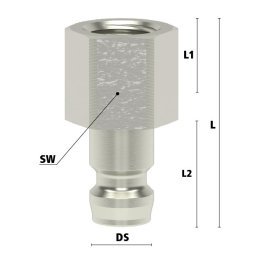 Racord rapid racire matrita cu filet interior Seria ESHM DN6 filet G 3/8"