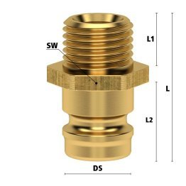 Racord filet metric exterior hexagon interior temperare Seria ESH si ESHT DN9 ALAMA MS 58