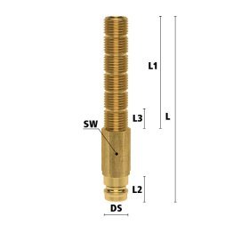 Racord filet exterior lung racire matrite Seria ESH si ESHT DN9 din ALAMA MS 58 filet M 14x1.5