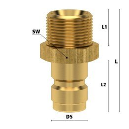 Racord filet metric exterior temperare Seria ESHG si ESHGT DN13 din ALAMA MS 58