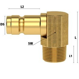 Racord 90° filet metric exterior temperare Seria ESHG si ESHGT DN13 din ALAMA MS 58