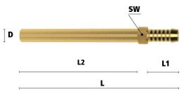 Racord furtun cu teava DN= 13 mm
