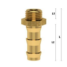 Racord furtun PUSH-LOCK cu filet exterior metric si imperial filet G 1/4"